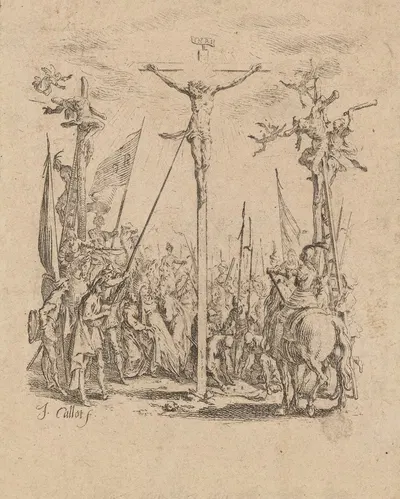 The Small Passion – The piercing of His side by Jacques Callot, 1624 — digital art print download