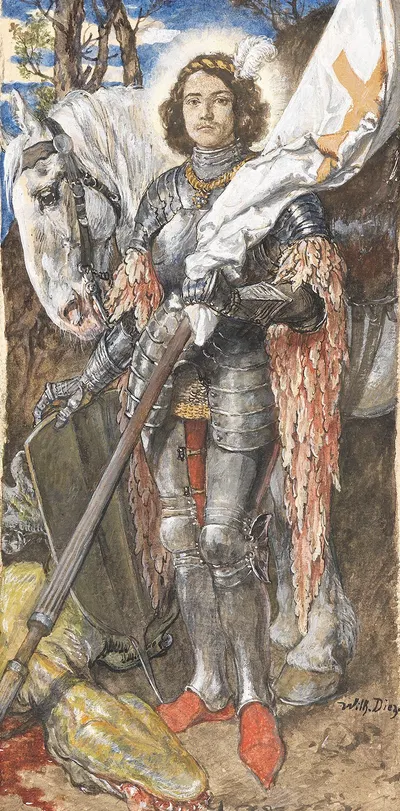 Heiliger Georg mit dem erlegten Drachen by Вильгельм фон Диз — digital art print download