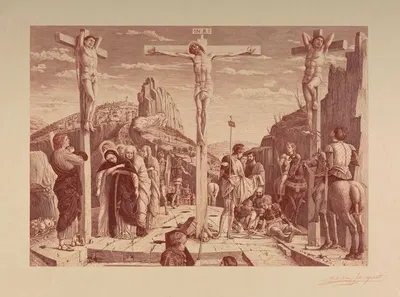 Christ crucified among thieves by Achille Jacquet, 1870-1908 — digital art print download
