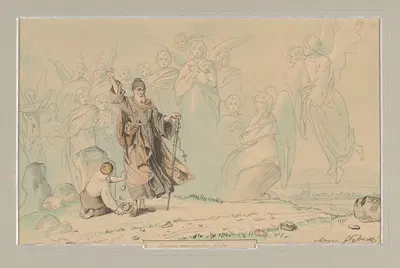 Sermon by Bede the Blind by Адриан Глебоцкий — digital art print download