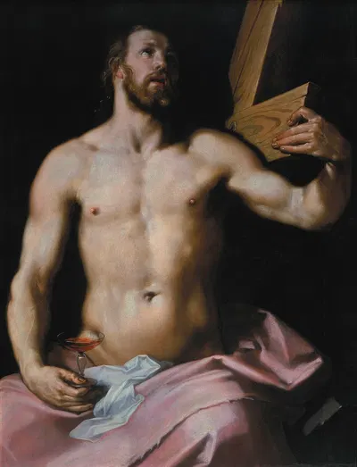 Christ with the cross and the chalice by Cornelis Cornelisz Van Haarlem, 1591 - 1592 — digital art print download