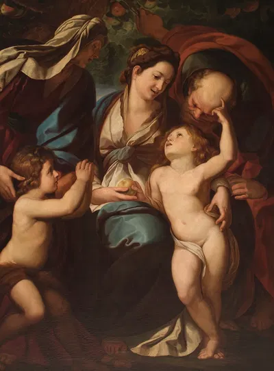 The Holy Family (After Giulia Cesare Procaccini) by Флориан Станислав Цынк, 1864 — digital art print download