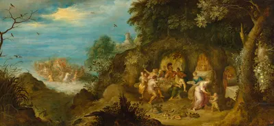 Feast of gods by Франс Франкен Младший, 1625 — digital art print download