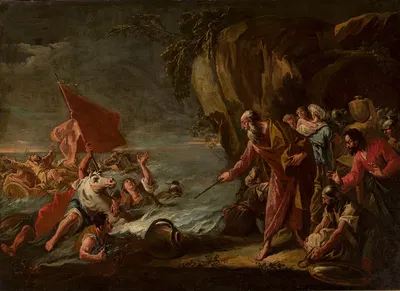 Crossing the Red Sea by Gaspare Diziani — digital art print download