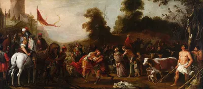 Meeting of Jacob with Esau by Hans Ulrich Franck, 1660 — digital art print download