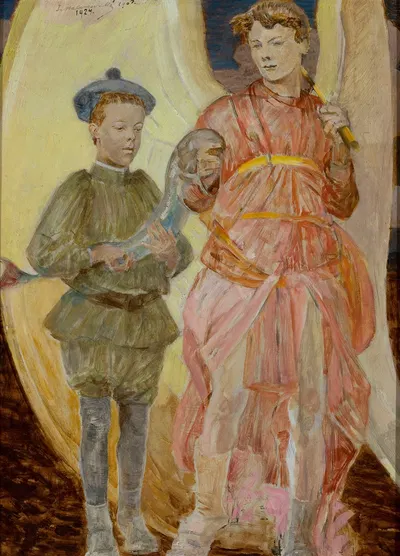 Tobias and the angel by Яцек Мальчевский, 1924 — digital art print download