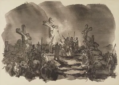 Crucifixion by Jules Chadel, 1932 — digital art print download