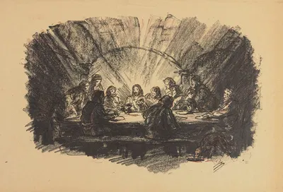 La Cène by Jules Chadel, 1937 — digital art print download