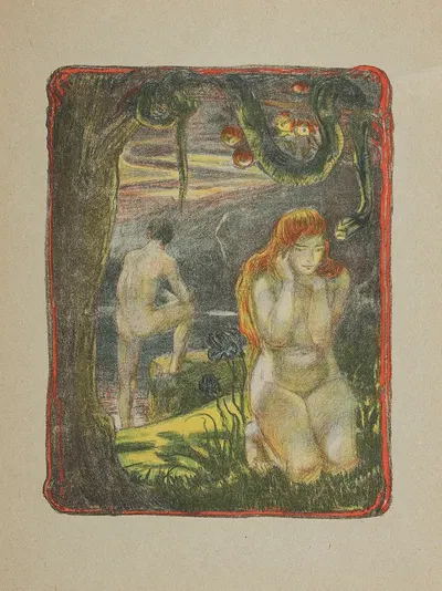 Adam and Eve by Людвиг фон Хофман, 1897 — digital art print download