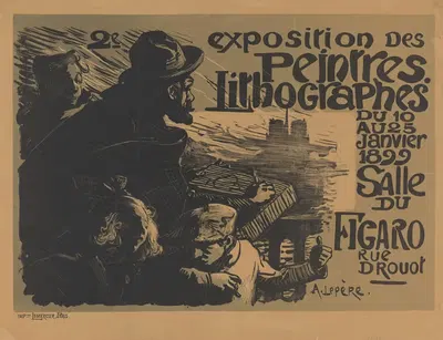 2e exposition des peintres lithographes by Огюст Лепер, 1899 — digital art print download