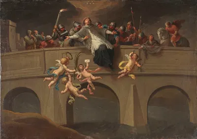 Martyrdom of St. John Nepomucene by Szymon Czechowicz, 1750 — digital art print download
