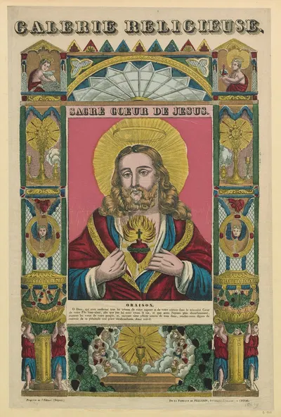 Sacré Coeur de Jésus by Имп. Пеллерен и Ко, 1836 — digital art print download