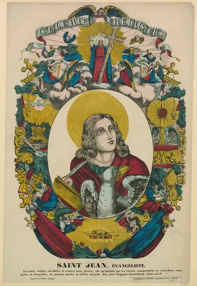 Saint Jean, évangéliste by Имп. Пеллерен и Ко, 1838 — digital art print download