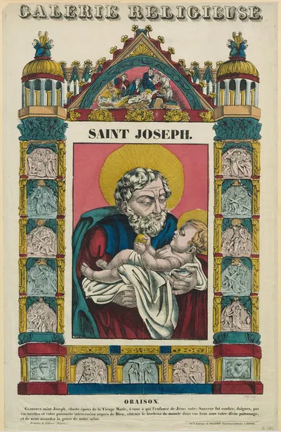 Saint Joseph by Имп. Пеллерен и Ко, 1837 — digital art print download