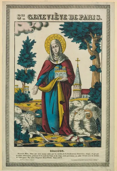 Ste Geneviève de Paris by Имп. Пеллерен и Ко, 1837 — digital art print download