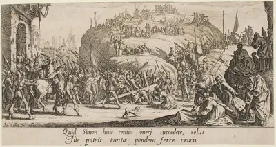 Christ Carrying the Cross by Jacques Callot, 1618 — digital art print download