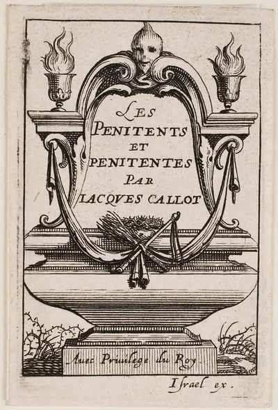 Frontispiece to the 'Penitents' by Jacques Callot, 1632 — digital art print download