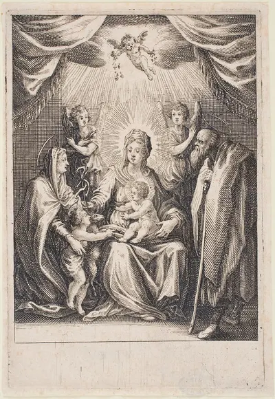 Homage of the Little Saint John by Jacques Callot, 1631 — digital art print download