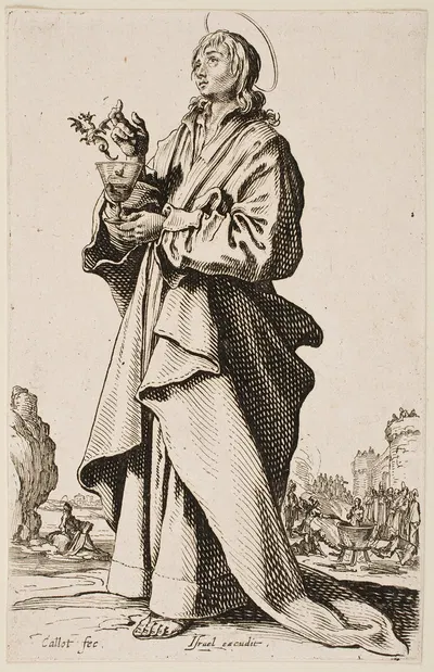 Saint John the Evangelist by Jacques Callot, 1631 — digital art print download