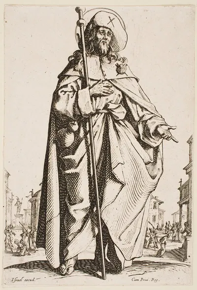 St. James the Greater by Jacques Callot, 1631 — digital art print download