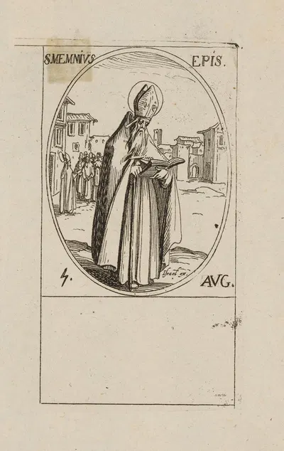St. Memnius, Bishop. 4 August by Jacques Callot, 1592-1635 — digital art print download