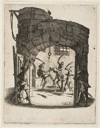 The Flagellation by Jacques Callot, 1624 — digital art print download