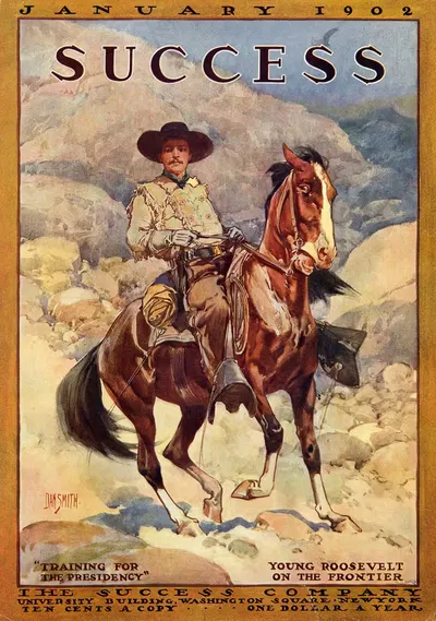 Success January 1902 Training for the Presidency Young Roosevelt on the Frontier by Дэн Смит, 1902 — digital art print…