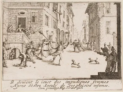 The Prodigal Son Is Ruined by Jacques Callot, 1635 — digital art print download
