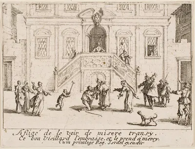 The Prodigal Son Returns to his Father’s House by Jacques Callot, 1635 — digital art print download