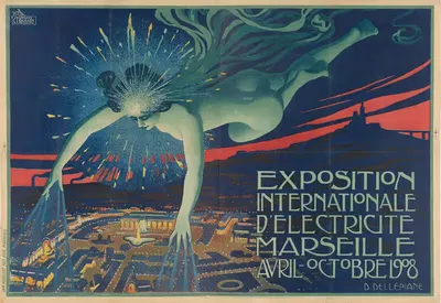 Exposition Internationale d'Électricité, Marseille Avril-Octobre 1908 by Давид Деллепьян, 1908 — digital art print download