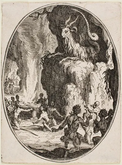 The Sacrifices – The Worship of the Devil by Jacques Callot, 1626 — digital art print download