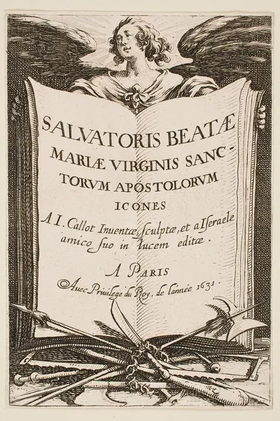 Title Page – The Large Apostles by Jacques Callot, 1631 — digital art print download