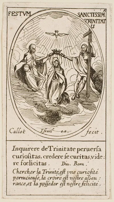 Trinity by Jacques Callot, 1632 — digital art print download