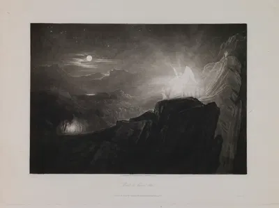 The Angels Guarding Paradise at Night (Book 4, Line 866) by Джон Мартин, 1824–1827 — digital art print download