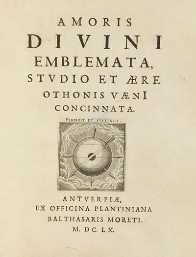 Amoris divini emblemata Pl.01 by Otto van Veen, 1660 — digital art print download