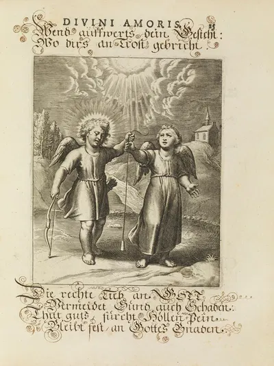 Amoris divini emblemata Pl.05 by Отто ван Вейн, 1660 — digital art print download