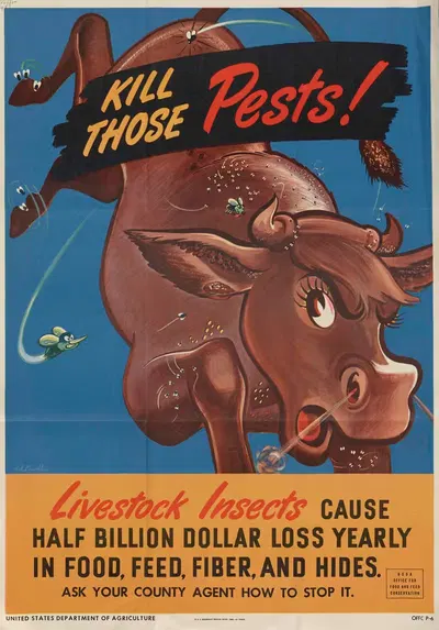 Kill those pests! by Ed Loughlin, 1948 — digital art print download