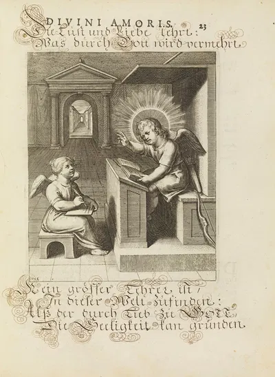 Amoris divini emblemata Pl.09 by Отто ван Вейн, 1660 — digital art print download