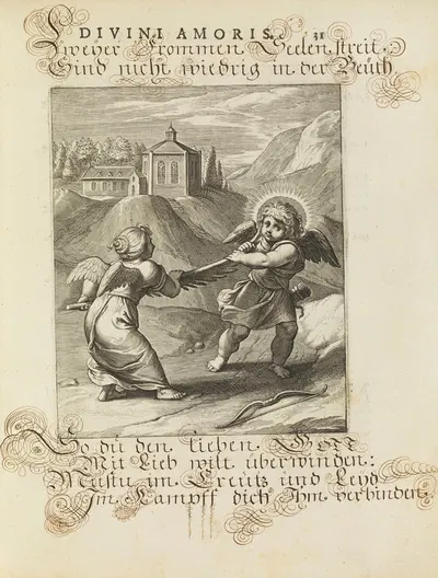 Amoris divini emblemata Pl.13 by Отто ван Вейн, 1660 — digital art print download