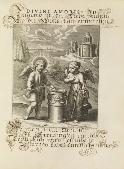 Amoris divini emblemata Pl.15 by Otto van Veen, 1660 — digital art print download