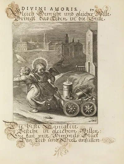 Amoris divini emblemata Pl.16 by Отто ван Вейн, 1660 — digital art print download