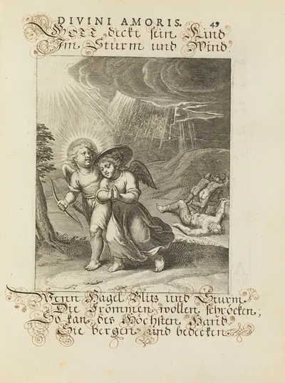 Amoris divini emblemata Pl.22 by Отто ван Вейн, 1660 — digital art print download