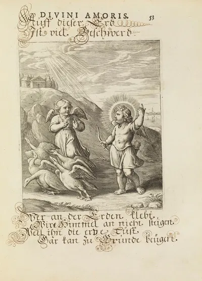 Amoris divini emblemata Pl.24 by Отто ван Вейн, 1660 — digital art print download