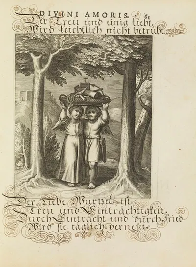 Amoris divini emblemata Pl.28 by Отто ван Вейн, 1660 — digital art print download
