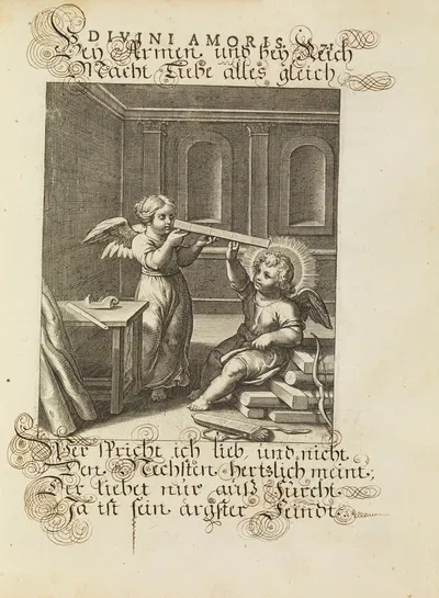 Amoris divini emblemata Pl.33 by Отто ван Вейн, 1660 — digital art print download