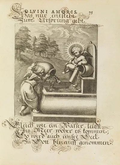 Amoris divini emblemata Pl.35 by Отто ван Вейн, 1660 — digital art print download