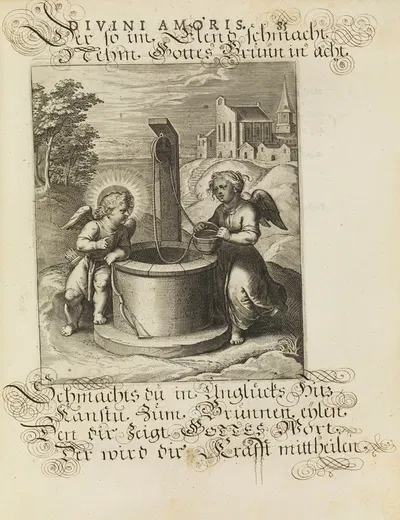 Amoris divini emblemata Pl.40 by Отто ван Вейн, 1660 — digital art print download