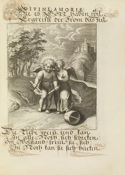 Amoris divini emblemata Pl.45 by Отто ван Вейн, 1660 — digital art print download