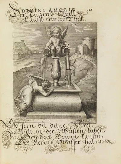 Amoris divini emblemata Pl.58 by Otto van Veen, 1660 — digital art print download