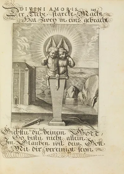 Amoris divini emblemata Pl.60 by Отто ван Вейн, 1660 — digital art print download